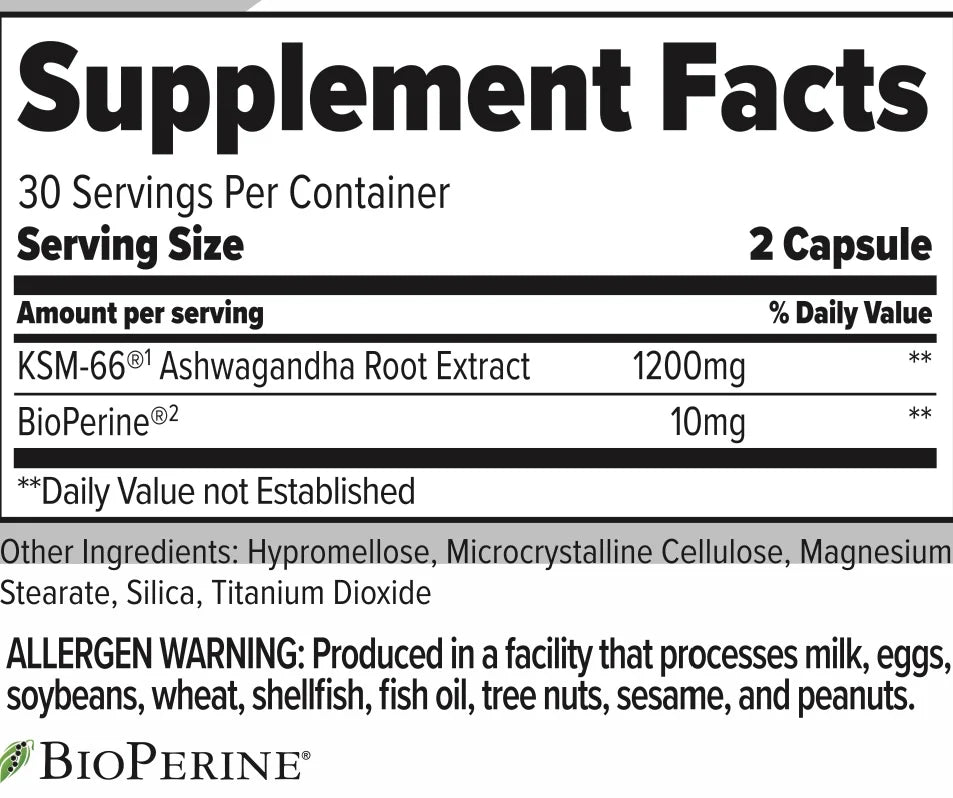 Ashwagandha Root KSM-66 60vcap