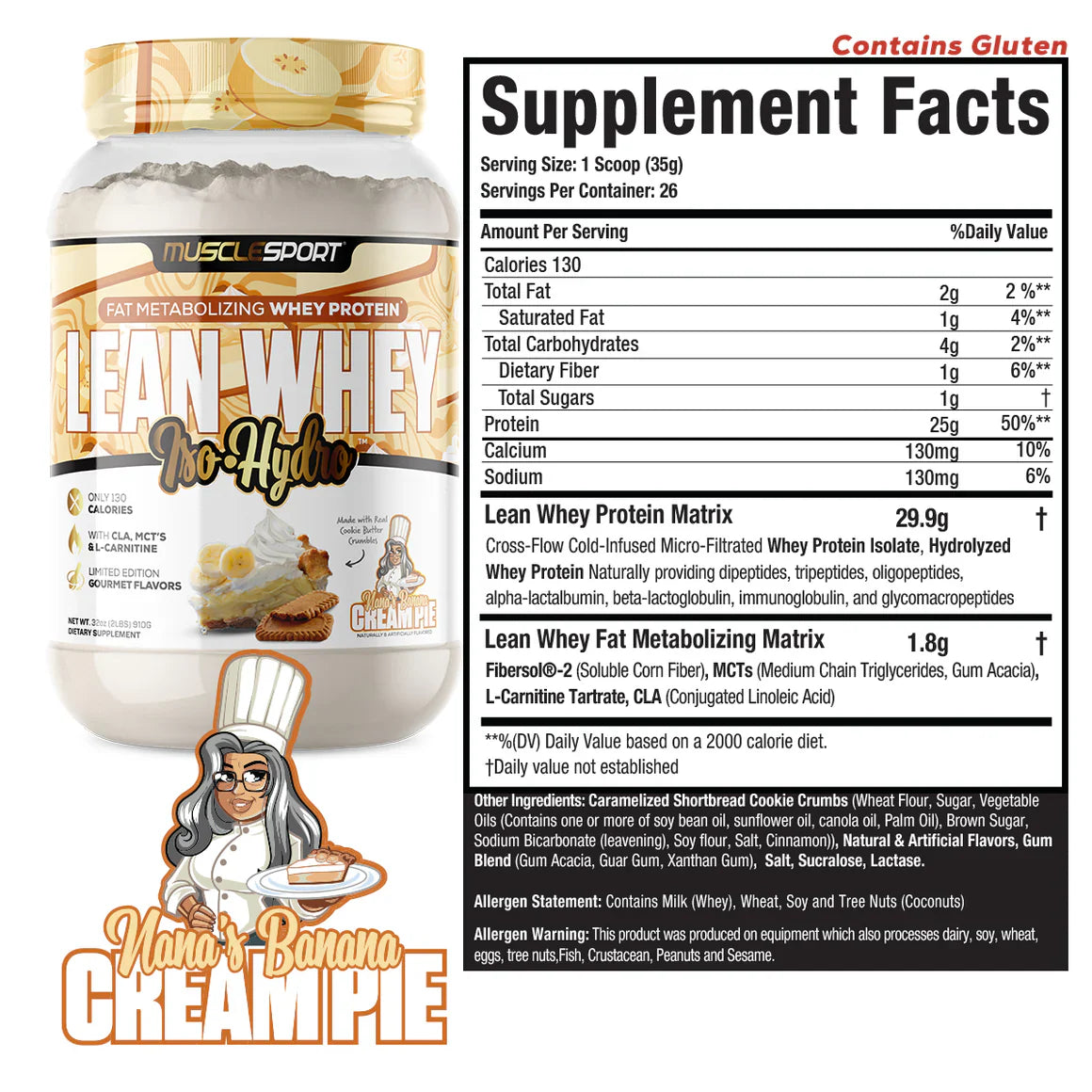 Lean Whey® Iso Hydro Gourmet Protein 2lb