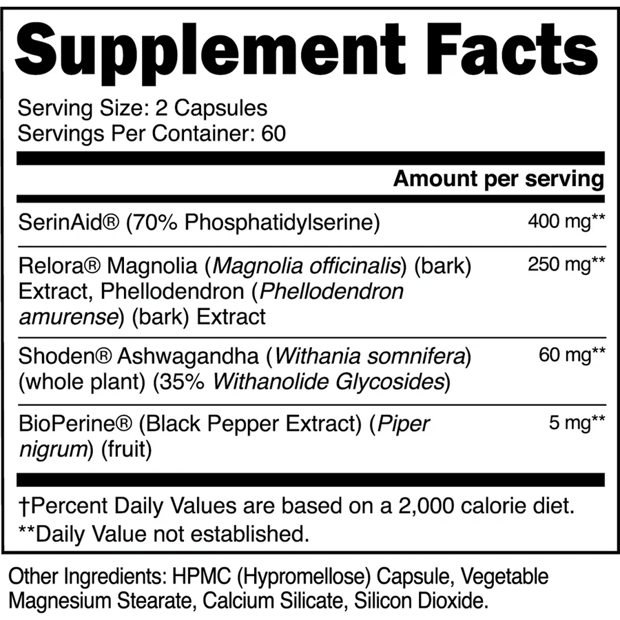 Transparent Labs Cortisol Balance 120Caps