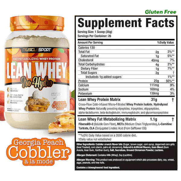 Lean Whey® Iso Hydro Gourmet Protein 2lb