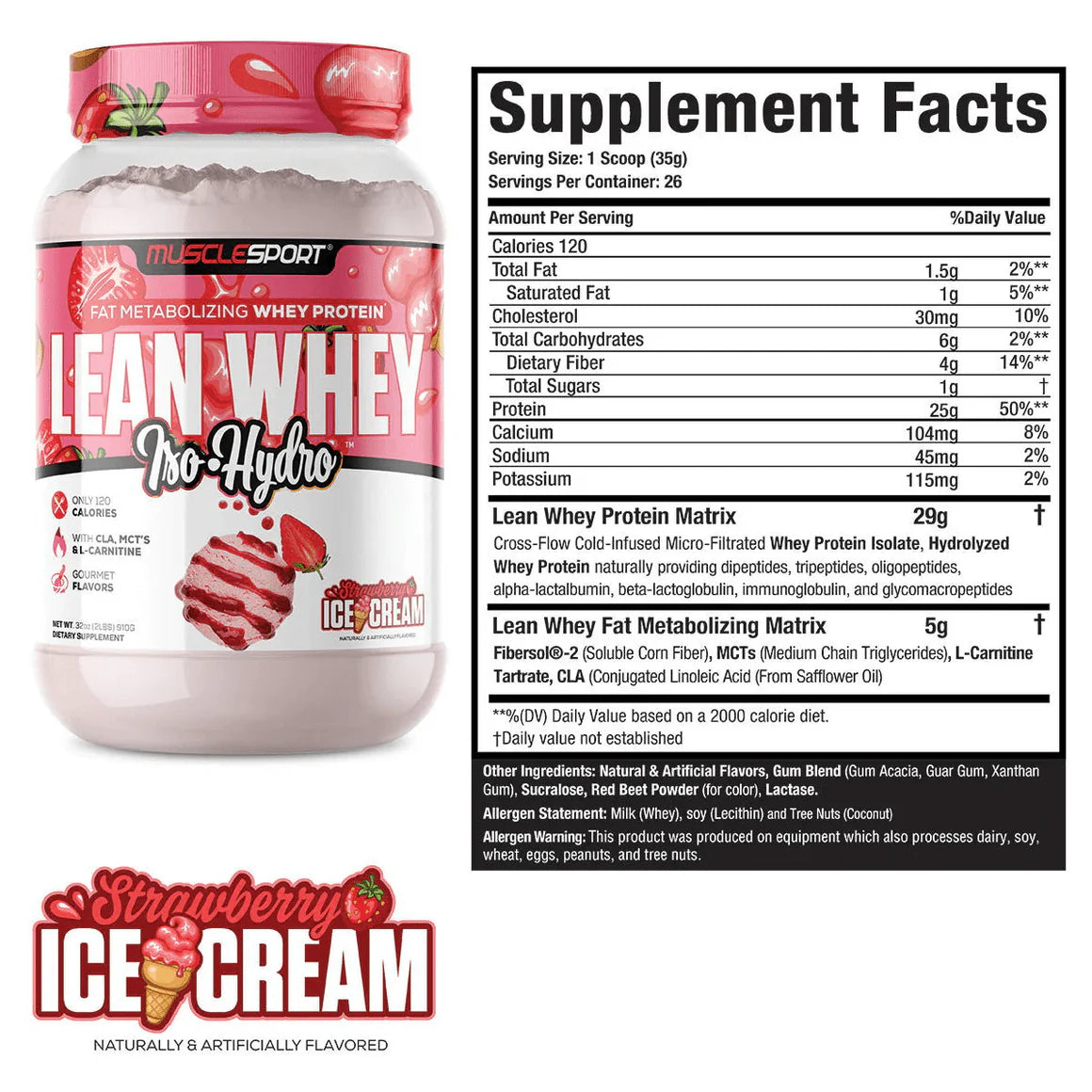 Lean Whey® Iso Hydro Gourmet Protein 2lb