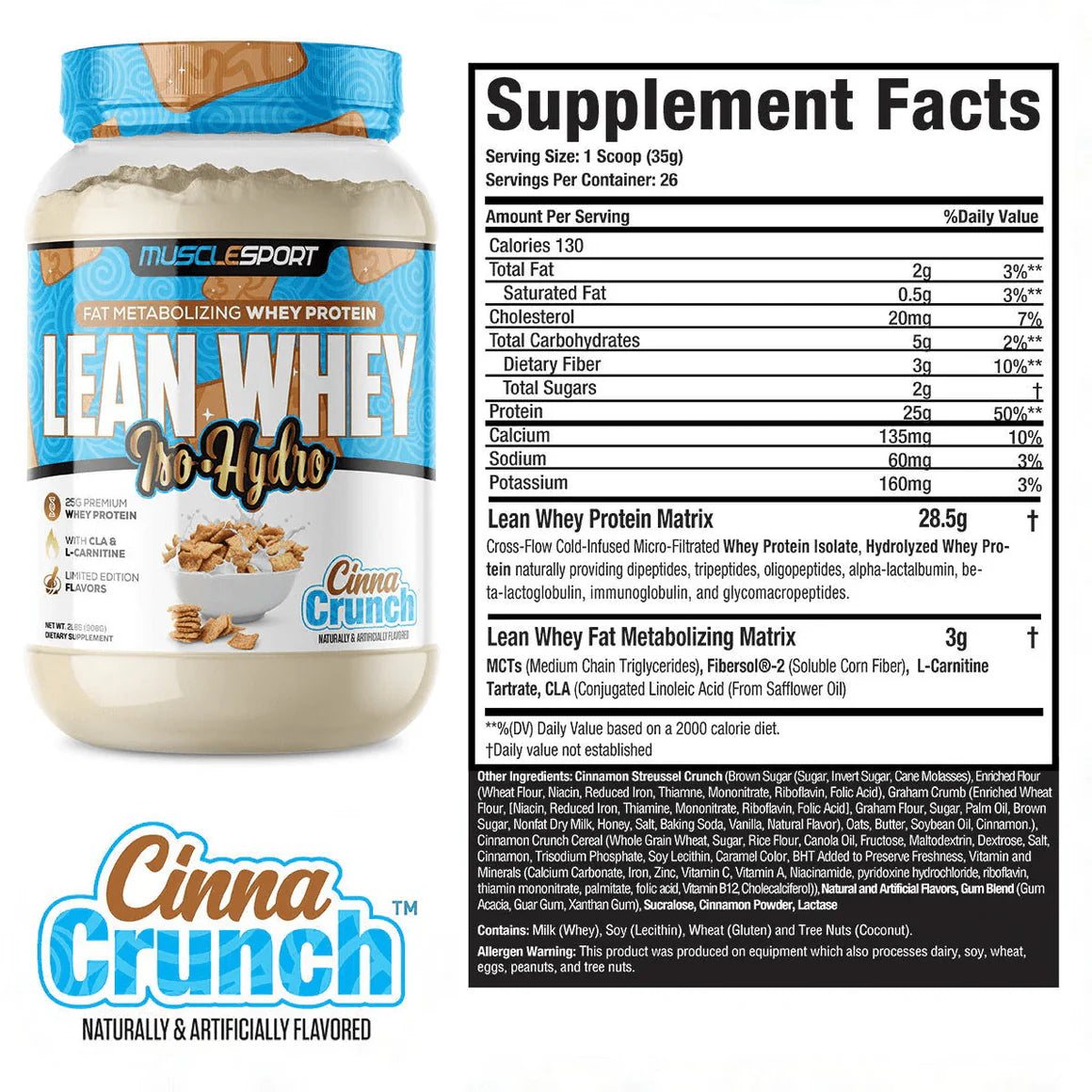 Lean Whey® Iso Hydro Gourmet Protein 2lb