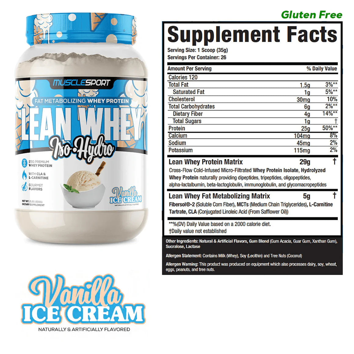 Lean Whey® Iso Hydro Gourmet Protein 2lb