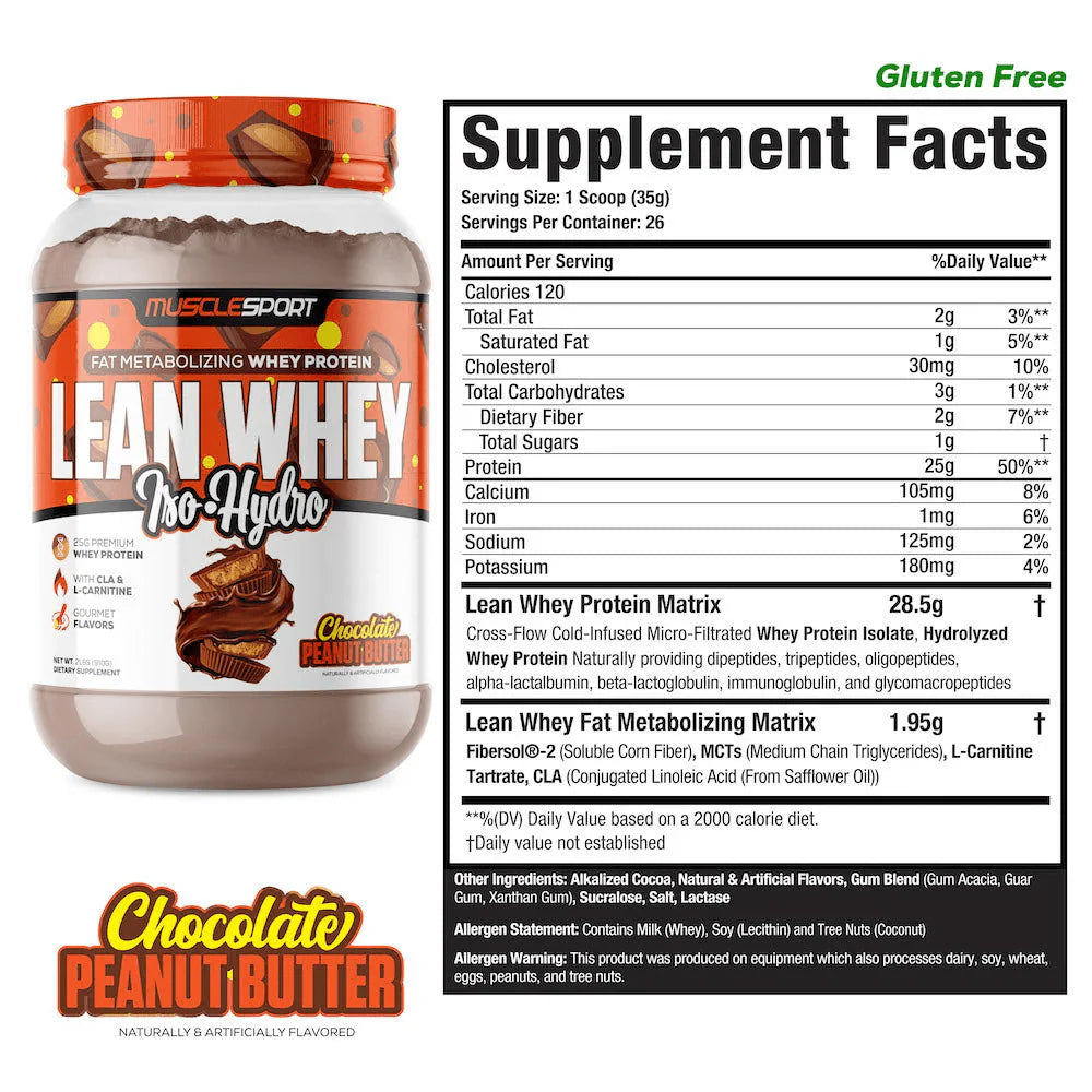 Lean Whey® Iso Hydro Gourmet Protein 2lb