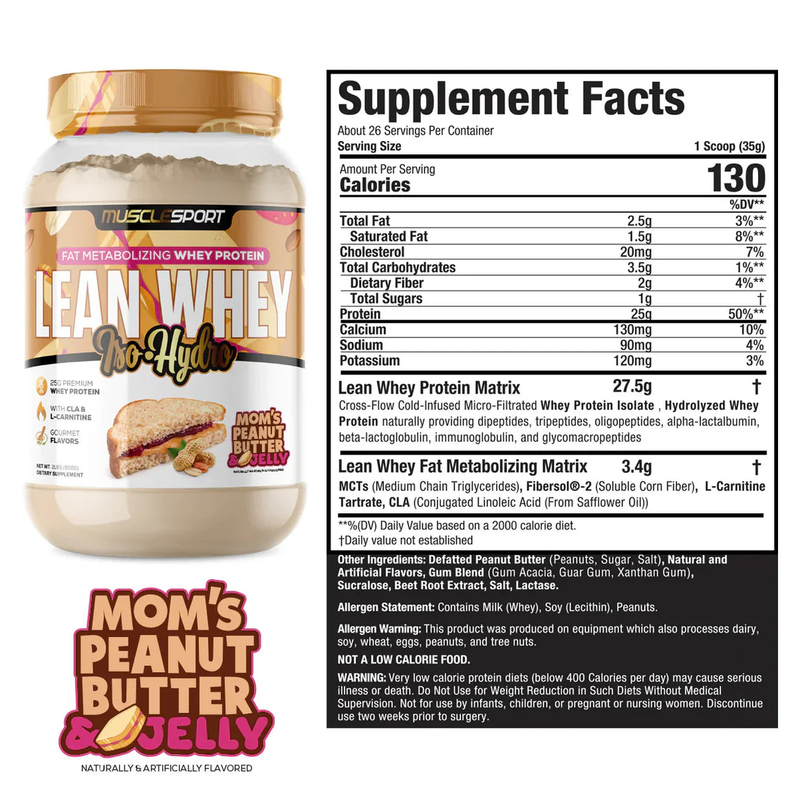 Lean Whey® Iso Hydro Gourmet Protein 2lb