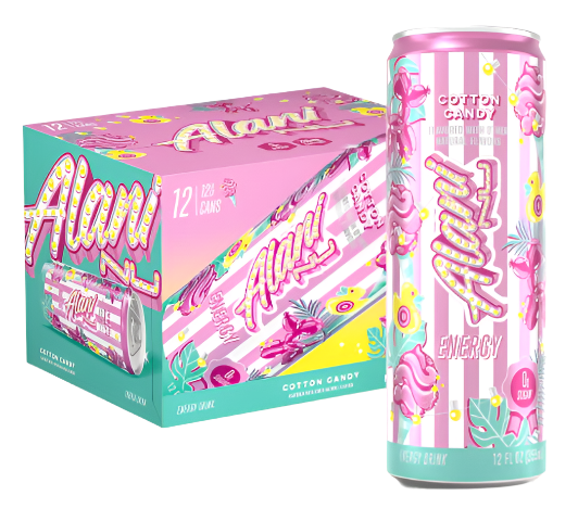 Alani Nu Energy Drink, Case of 12: Cotton Candy