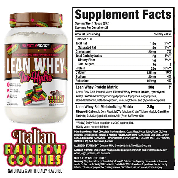 Lean Whey® Iso Hydro Gourmet Protein 2lb