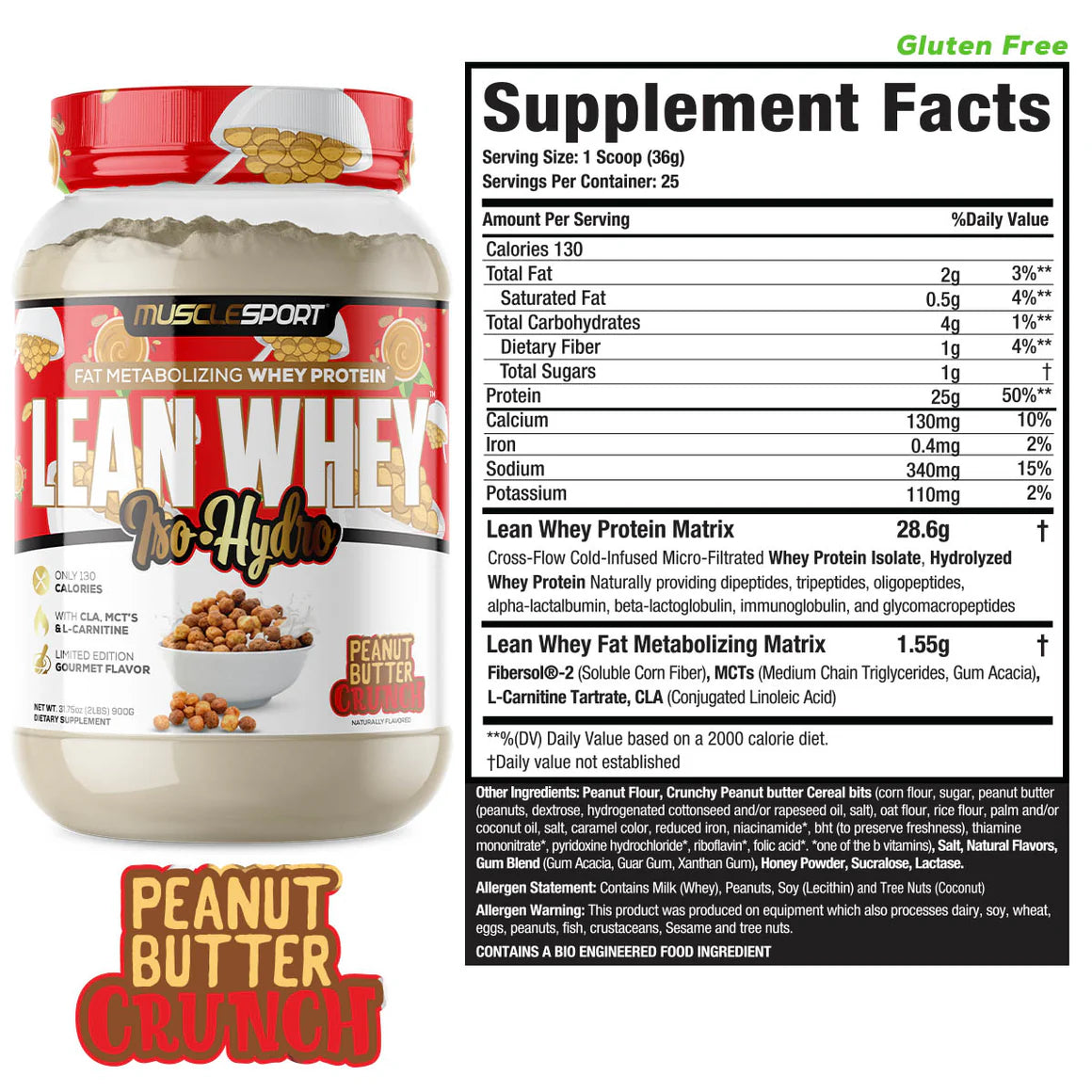 Lean Whey® Iso Hydro Gourmet Protein 2lb