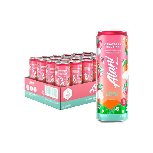Alani Nu -Energy Drink - Strawberry Sunrise - 12oz 24 cans Retail Pack