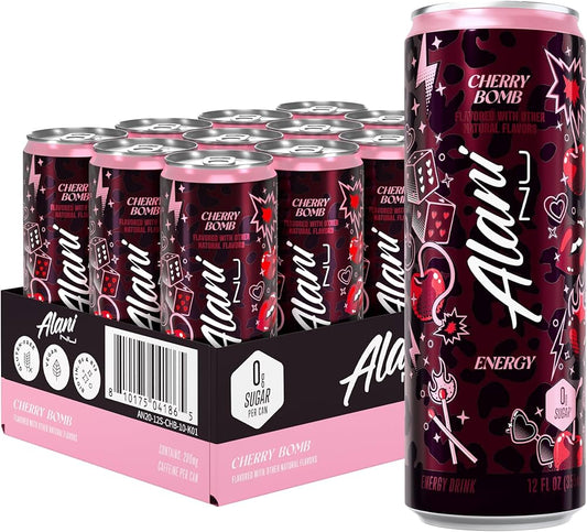 Alani Nu -Energy Drink - Cherry Bomb- 12oz.
