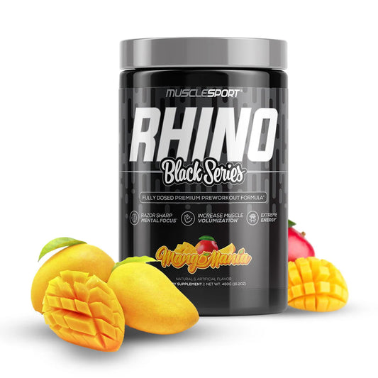Rhino BLACK  - High Performance & Stim Pre-workout (Mango)