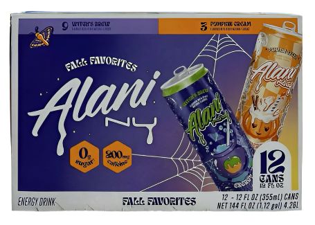 Alani Nu Energy Drink, Case of 12 Fall Variety Pack