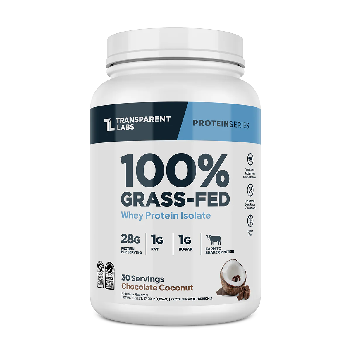 Aislado de proteína de suero de leche de Transparent Labs, 2 libras